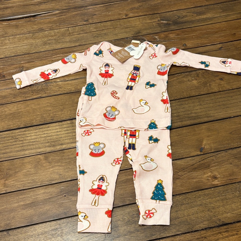 Angel Dear Pink Holiday Themed Baby Pajamas